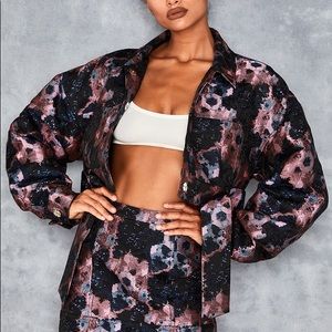 Mistress Rocks Prowess Cropped Brocade Jacket